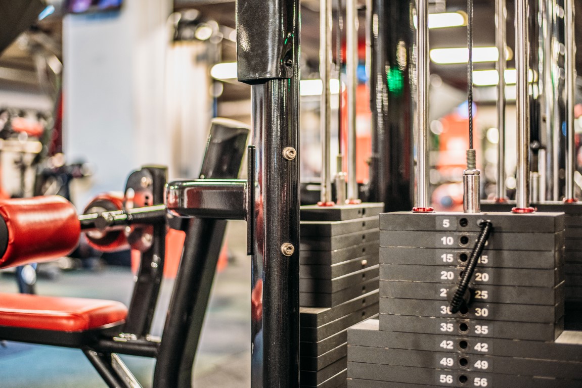 Bars on weight-lifting machine