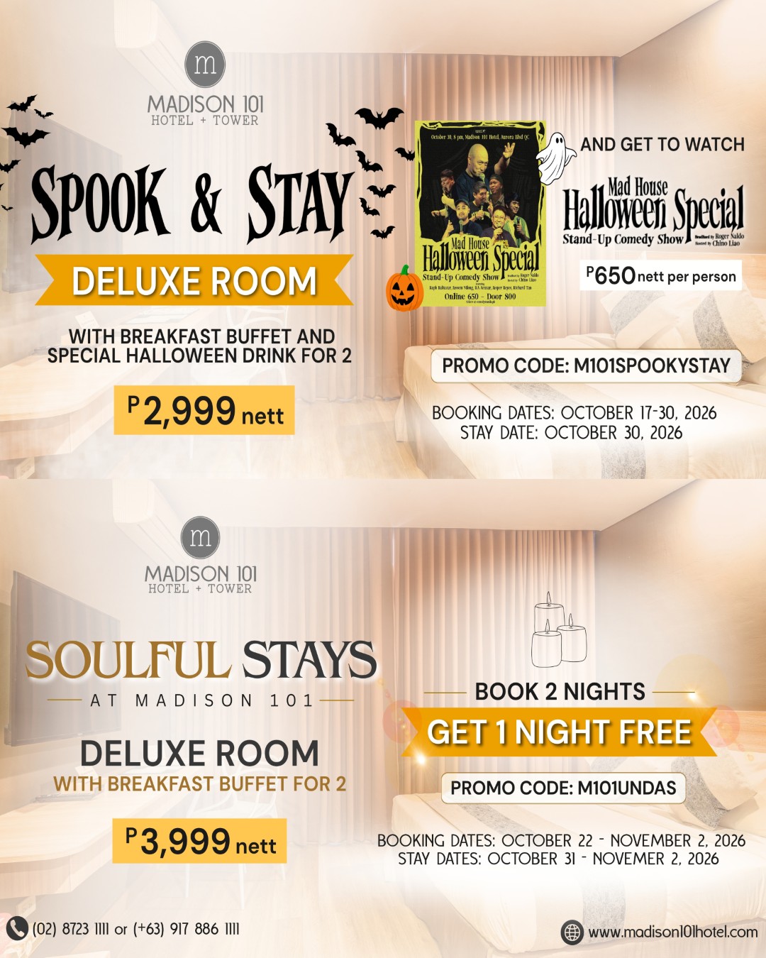 M101 Hotel Promo Flash Sale Spook & Soulful